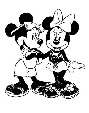 Minnie Mouse boyama sayfası,  coloring page, Büyük Mickey ve Minnie Fare, 