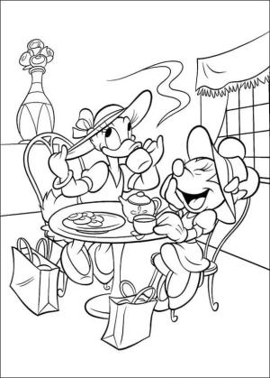 Minnie Mouse boyama sayfası,  coloring page, Partide Daisy Duck ve Minnie Mouse, 