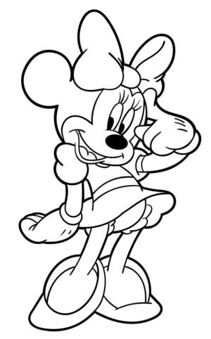 Minnie Mouse boyama sayfası,  coloring page, Akıllı Minnie, 