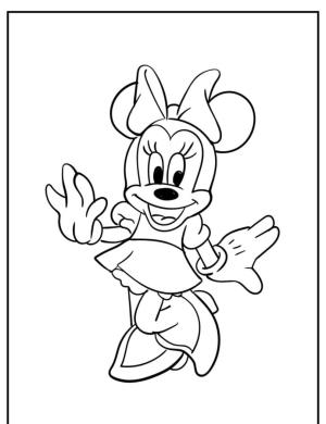 Minnie Mouse boyama sayfası,  coloring page, Büyüleyici Minnie Mouse, 