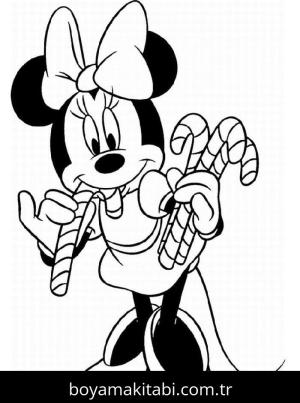 Minnie Mouse boyama sayfası – sevimli karakter, sanatsal çalışma