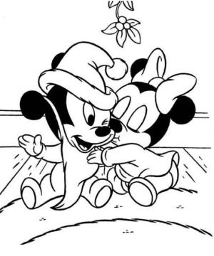 Minnie Mouse boyama sayfası,  coloring page, Bebek Minnie Mouse Öpücük Bebek Mickey Mouse, 