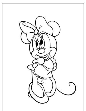 Minnie Mouse boyama sayfası,  coloring page, Alçakgönüllü Minnie, 