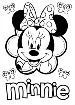 Minnie Mouse boyama sayfası,  coloring page, Minnie Fare Logosu, 