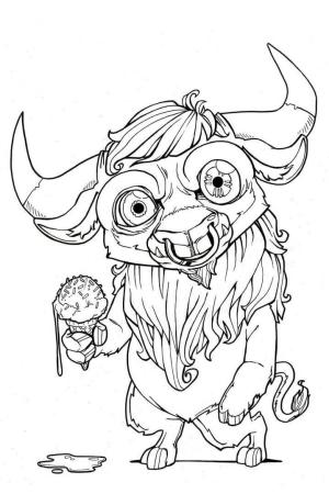 Minotaur boyama sayfası,  coloring page, Komik Minotor, 