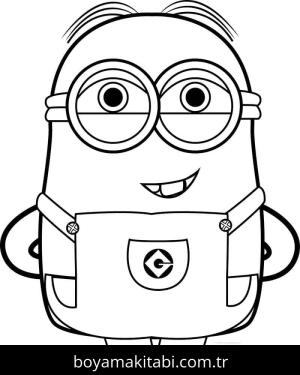 Minyonlar boyama sayfası – basit çizim, kolay boyama