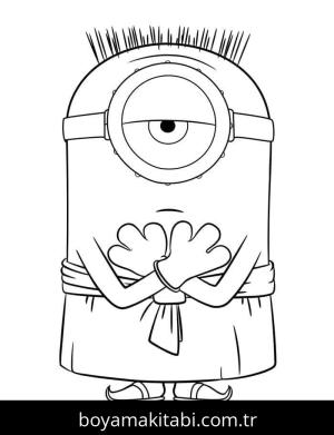 Minyonlar boyama sayfası – sevimli karakter, sanatsal çalışma