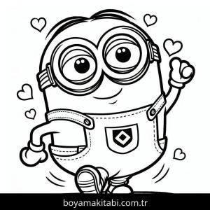 Minyonlar boyama sayfası – renkli çizimler, okul öncesi