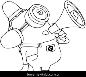 Minyonlar boyama sayfası – çocuklar için, çizgi film temalı