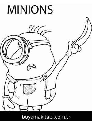 Minyonlar boyama sayfası – okul öncesi, evde etkinlik