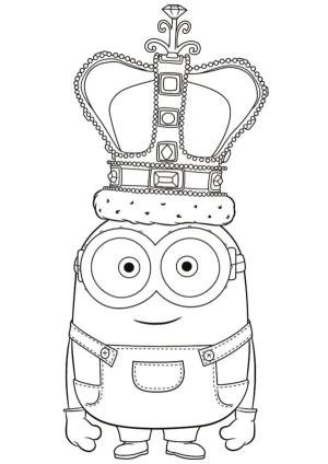 Minyonlar boyama sayfası,  coloring page, Kral, 