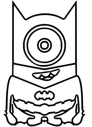 Minyonlar boyama sayfası,  coloring page, Minyon Batman, 