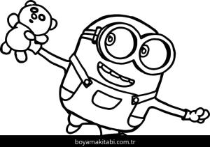 Minyonlar boyama sayfası – çizgi film temalı, basit çizim
