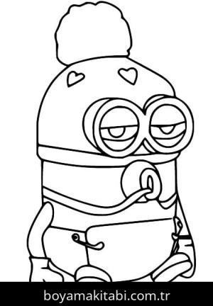 Minyonlar boyama sayfası – kolay boyama, eğitici aktivite
