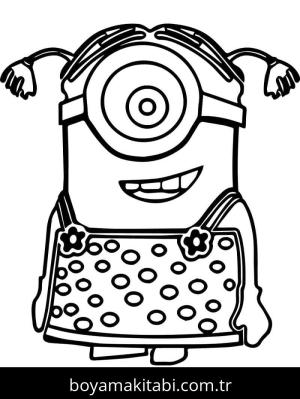 Minyonlar boyama sayfası – el becerilerini geliştirir, boyama çalışması