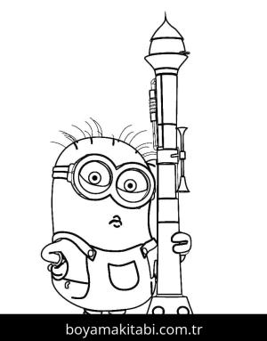 Minyonlar boyama sayfası – sanatsal çalışma, çocuklar için
