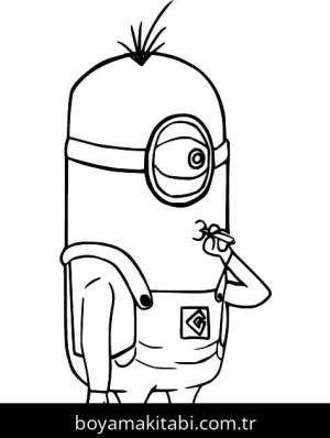 Minyonlar boyama sayfası – çizgi film temalı, basit çizim
