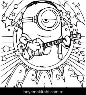 Minyonlar boyama sayfası – okul öncesi, evde etkinlik
