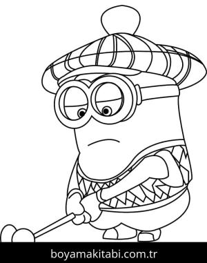 Minyonlar boyama sayfası – çocuklar için, çizgi film temalı