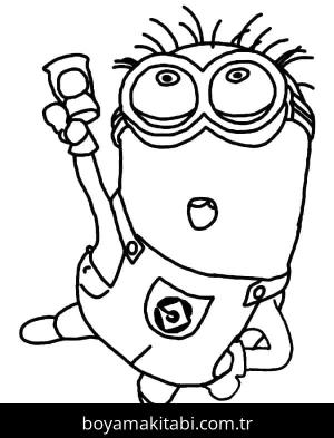 Minyonlar boyama sayfası – basit çizim, kolay boyama
