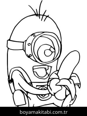 Minyonlar boyama sayfası – boyama etkinliği, çocuk aktivitesi