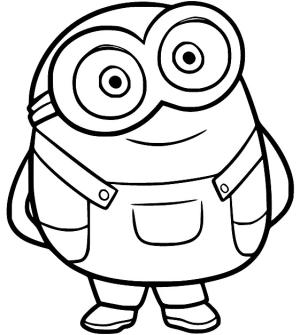 Minyonlar boyama sayfası,  coloring page, Minyon Bob, 