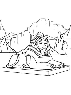 Mısır Ülkesi boyama sayfası,  coloring page, Büyük Giza Sfenksi, 