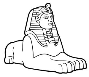 Mısır Ülkesi boyama sayfası,  coloring page, Mısır’daki Büyük Giza Sfenksi, 