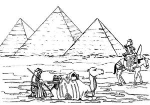 Mısır Ülkesi boyama sayfası,  coloring page, Giza Piramitleri, 