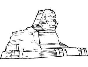 Mısır Ülkesi boyama sayfası,  coloring page, Mısır’daki Giza Sfenksi, 