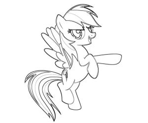 MLP boyama sayfası, coloring page, Rainbow Dash Benim küçük midillim,