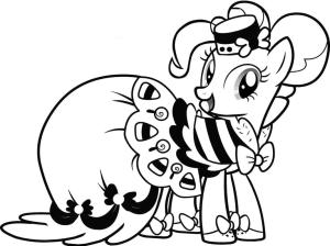 MLP boyama sayfası,  coloring page, Güzel Pinkie Pie My Little Pony, 