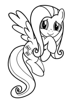 MLP boyama sayfası, coloring page, Yazdırılabilir Fluttershy My Little Pony,