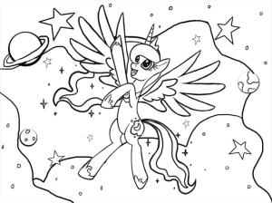 MLP boyama sayfası,  coloring page, Benim küçük midillim Gen Luna, 