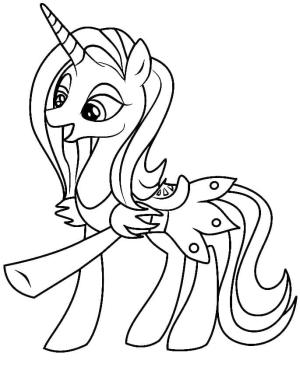 MLP boyama sayfası, coloring page, Şımarık My Little Pony’yi Eyerliyor,