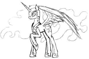 MLP boyama sayfası, coloring page, Sevimli Luna My Little Pony,