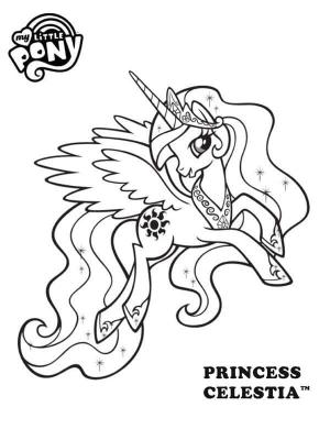 MLP boyama sayfası,  coloring page, Güzel Prenses Celestia, 