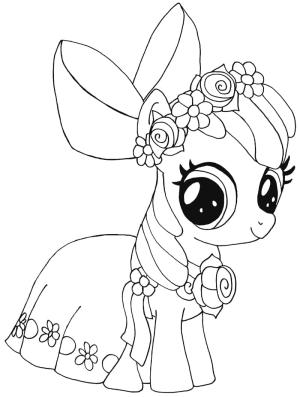 MLP boyama sayfası,  coloring page, Benim Küçük Midilli Elma Çiçeği, 