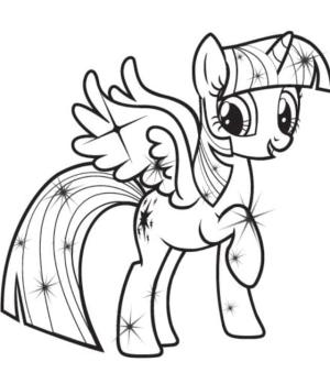 MLP boyama sayfası,  coloring page, Güzel Alacakaranlık Işıltısı My Little Pony, 