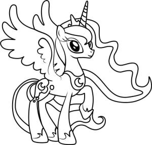 MLP boyama sayfası,  coloring page, Güzel Prenses Luna My Little Pony, 