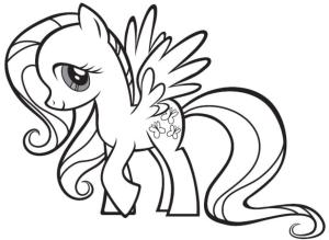 MLP boyama sayfası,  coloring page, Kawaii Fluttershy ücretsiz, 