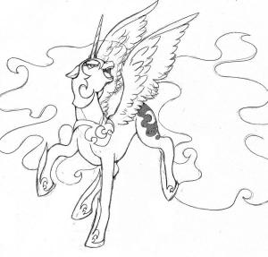 MLP boyama sayfası,  coloring page, Harika Prenses Luna My Little Pony Bedava, 