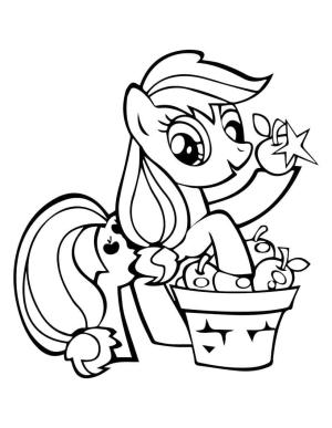 MLP boyama sayfası,  coloring page, Applejack Benim küçük midillim, 