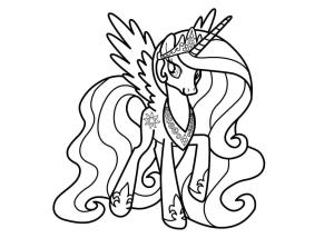 MLP boyama sayfası,  coloring page, Güzel Prenses Celestia Bedava, 