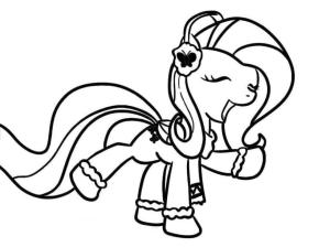 MLP boyama sayfası,  coloring page, Mutlu Fluttershy, 