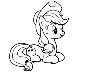 MLP boyama sayfası,  coloring page, Benim Küçük Midilli Applejack’im Sevimli, 