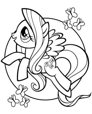 MLP boyama sayfası,  coloring page, Fluttershy Benim küçük midillim, 