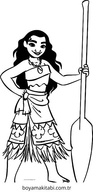 Moana boyama sayfası – çocuklar için, çizgi film temalı