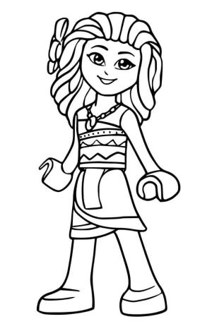 Moana boyama sayfası,  coloring page, Eğlenceli Lego Prenses Moana, 