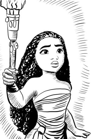 Moana boyama sayfası,  coloring page, Moana’nın Ücretsiz Çizimi, 